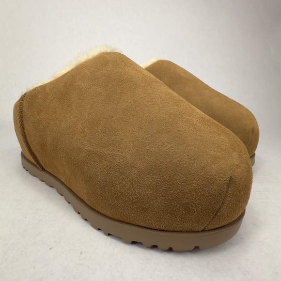 UGG Pumped Slide Chestnut Suede Comfort Womens Slippers Size 9 - Picture 7 of 13